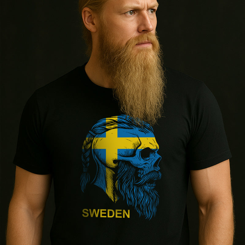 Viking Skull - Sweden T-Shirt