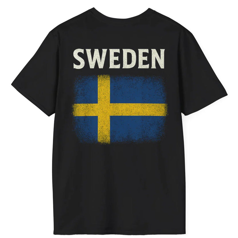 Sweden Flag T-Shirt - On Back
