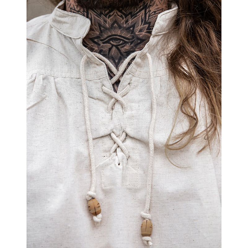 Natural Sleeveless Medieval Shirt - Cotton
