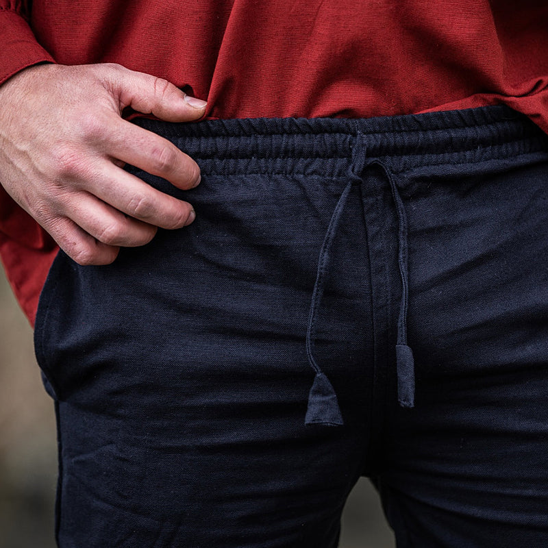 Black Medieval Pants - Cotton