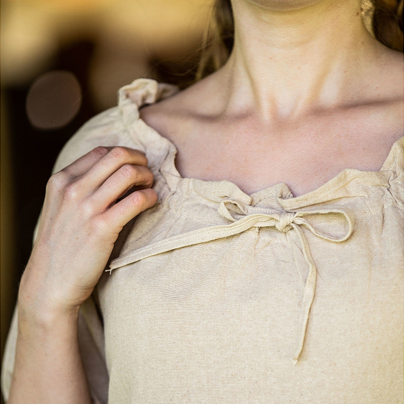 Hemp Short Sleeve Medieval Dress - Cotton