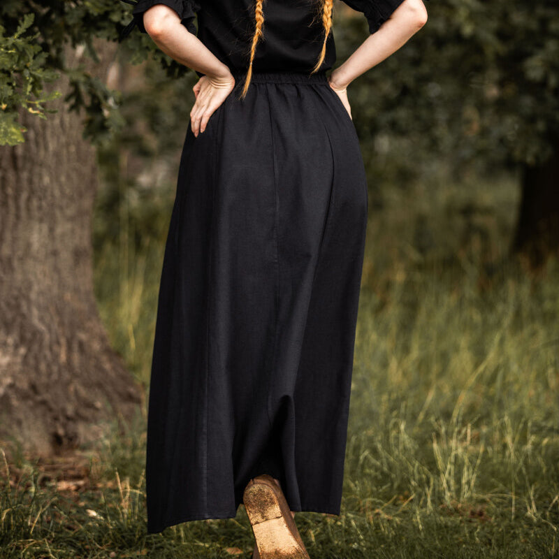 Black Medieval Skirt - Heavy Cotton