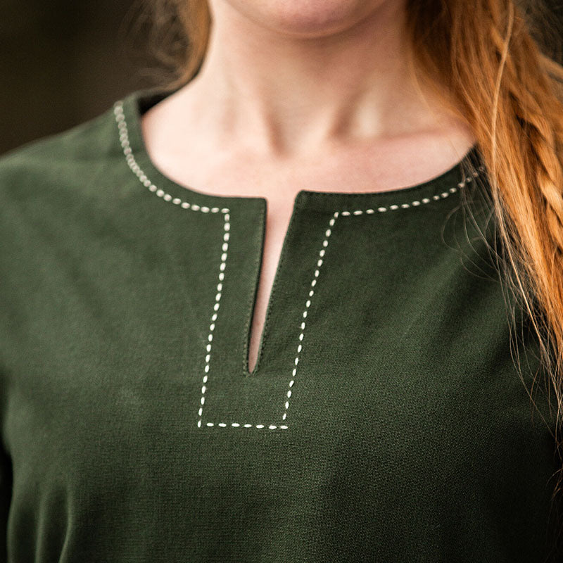 Green Underdress w/ Stitching - Cotton