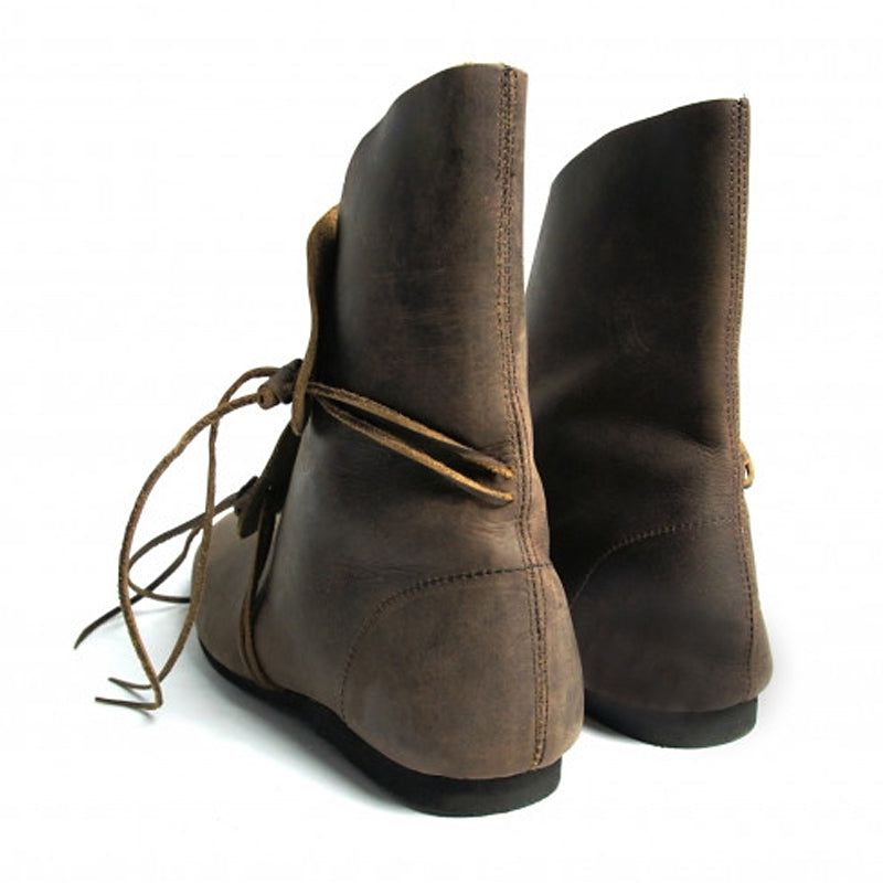 Brown Leather Viking Boots