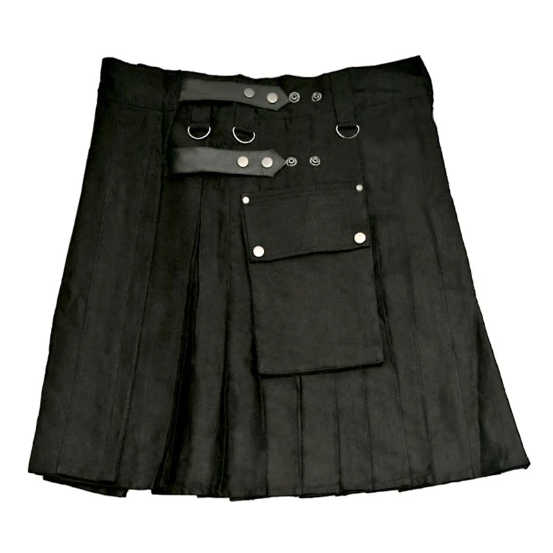 Black Utility Kilt