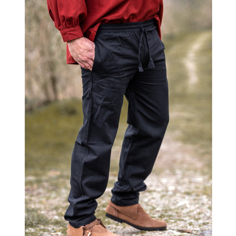 Black Medieval Pants - Cotton