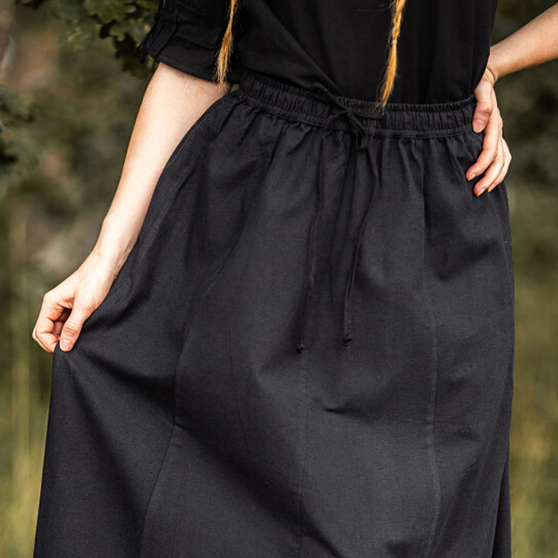 Black Medieval Skirt - Heavy Cotton