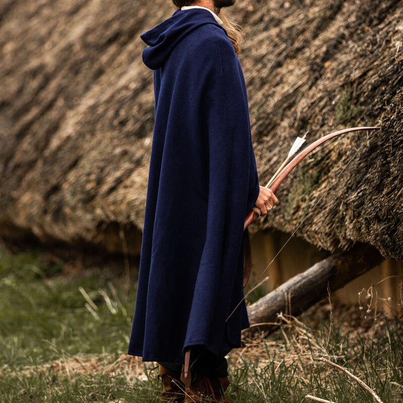 Blue Cloak w/ Wolf Clasp - Wool