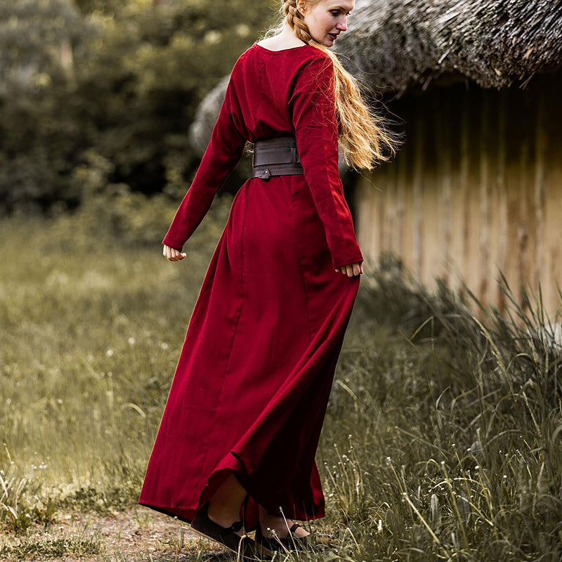 Red Round Neck Underdress - Cotton