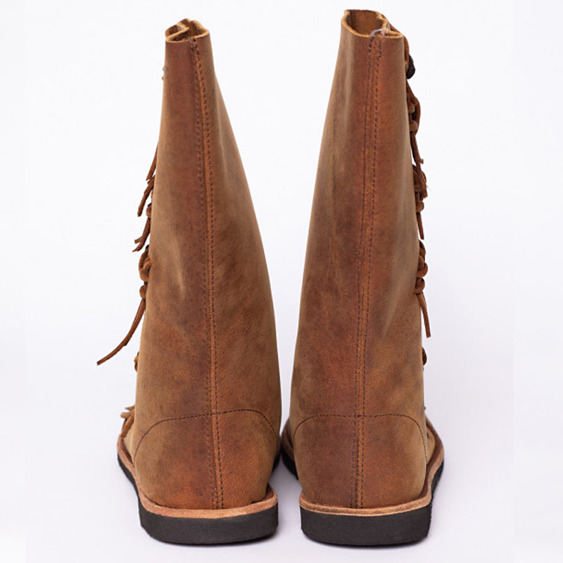 Brown Leather High Viking Boots