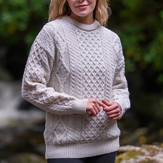 Irish / Aran Crew Neck Sweaters