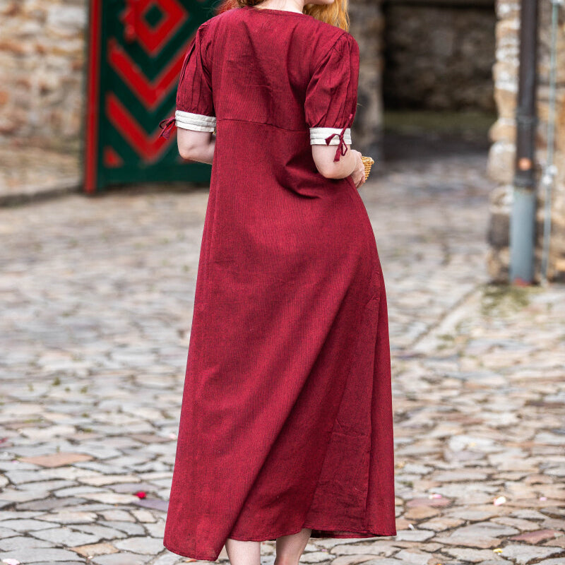 Red / Natural Summer Dress
