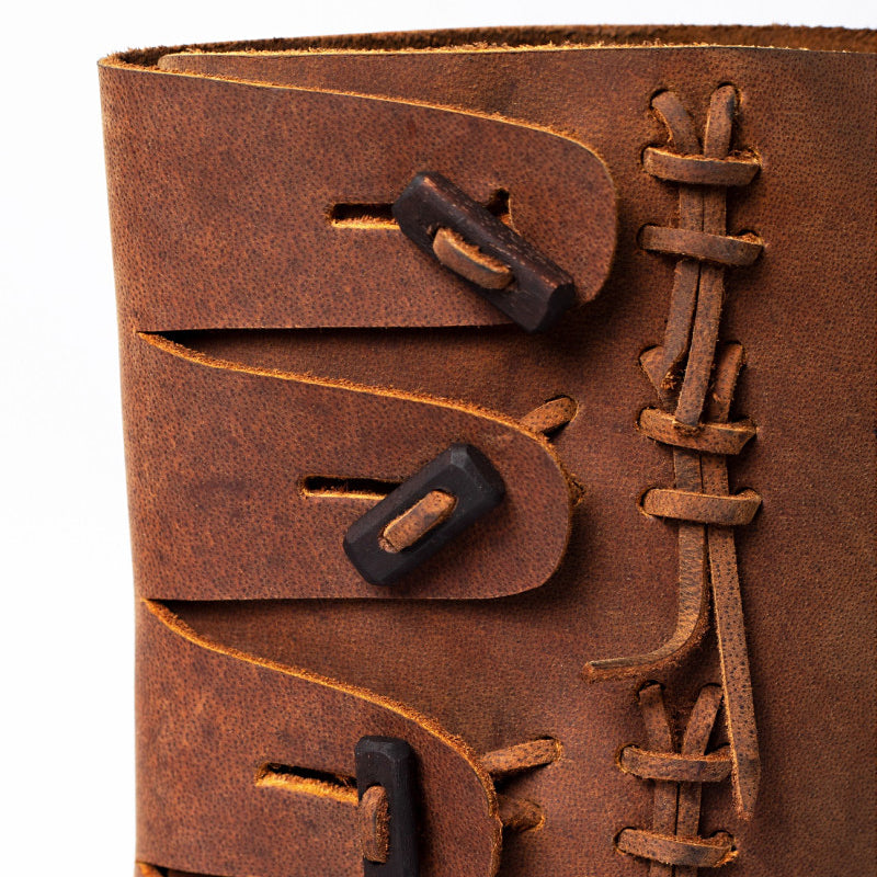 Brown Leather High Viking Boots