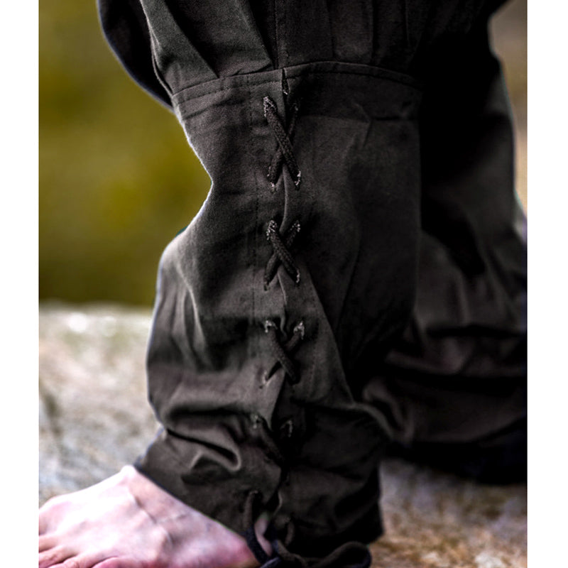 Black 'Rus' Trousers w/ pockets - Cotton