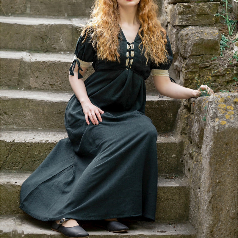 Dark Green / Natural Summer Dress