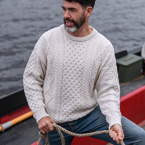 Irish / Aran Crew Neck Sweaters