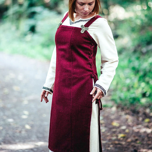 Red Apron OverDress - Wool