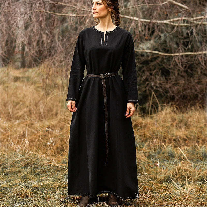 Black Underdress w/ Stitching - Cotton