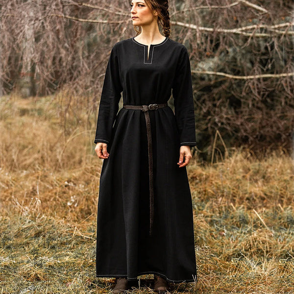 Black Underdress w/ Stitching - Cotton