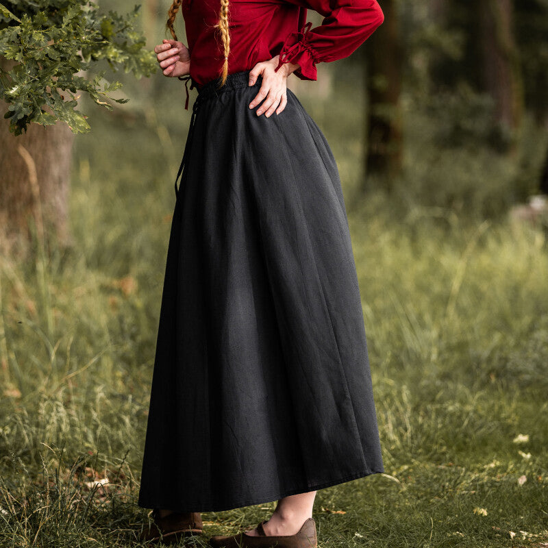 Black Medieval Skirt - Heavy Cotton