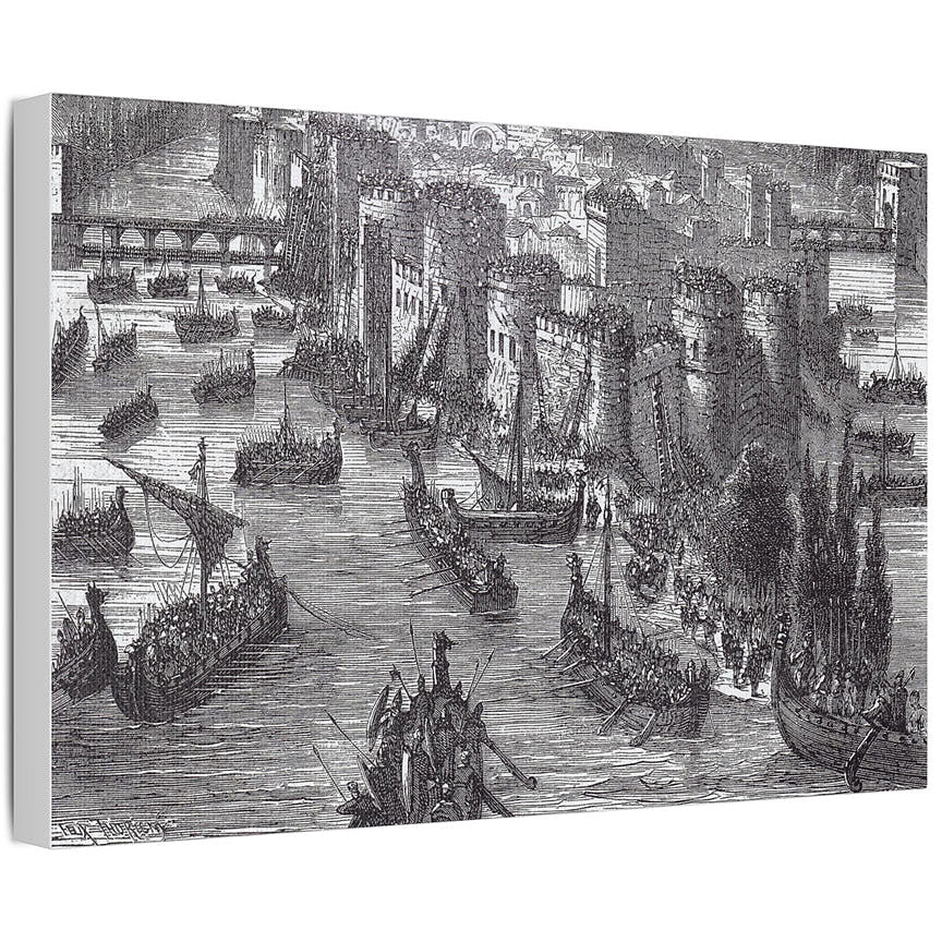 Viking Siege of Paris - Canvas Art