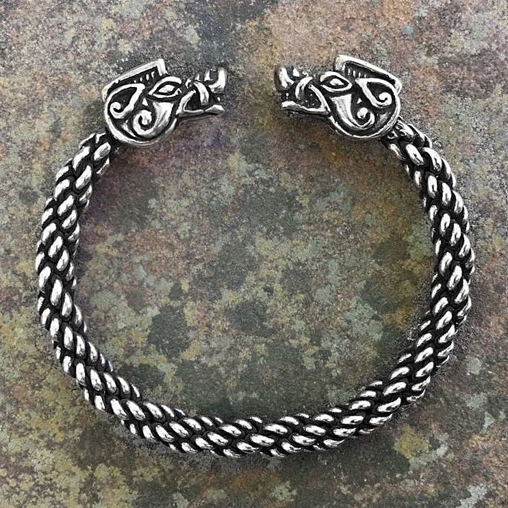 Boar Bracelet (Medium Braid) - Bronze or Silver