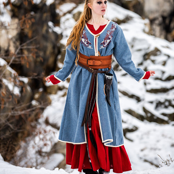 Blue Birka Viking Coat - Wool