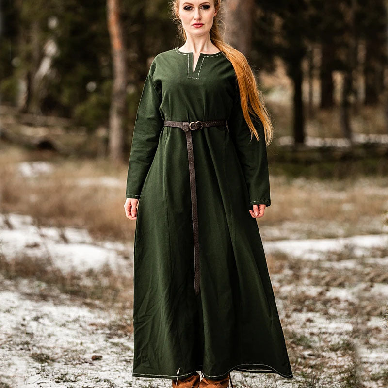 Green Underdress w/ Stitching - Cotton
