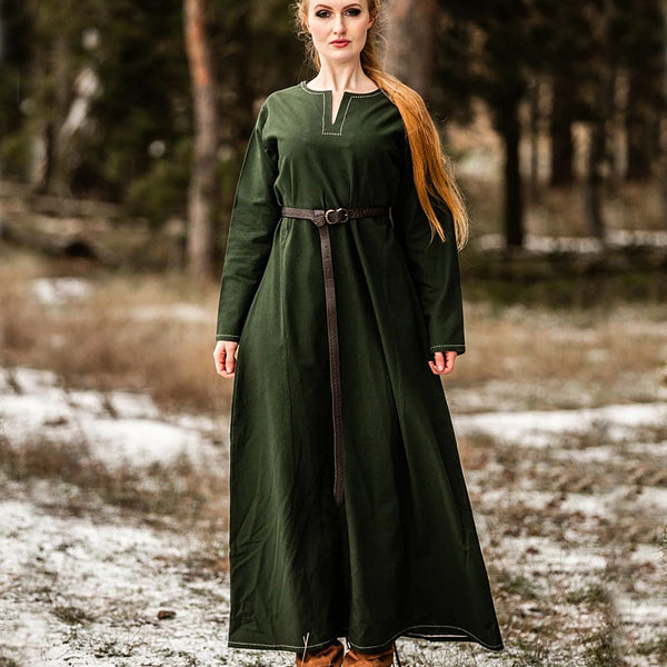 Green Underdress w/ Stitching - Cotton