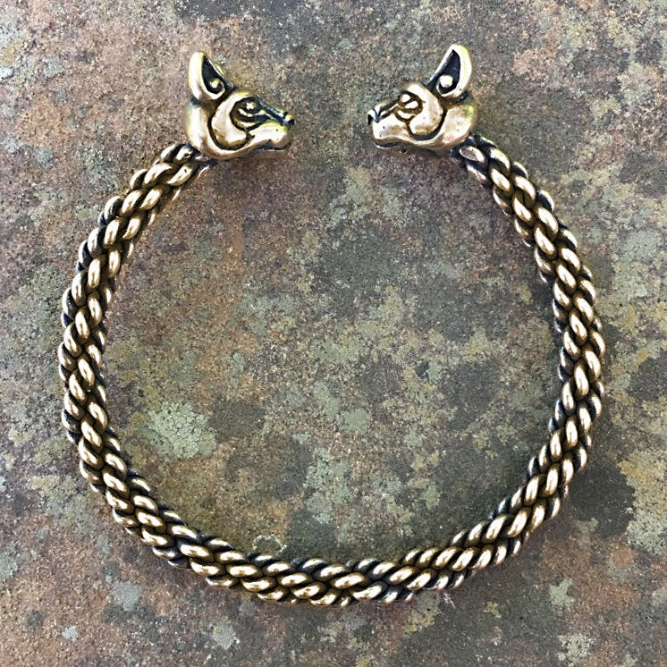Cats of Freya Bracelet (Light Braid) - Bronze or Silver