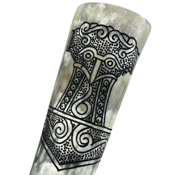 Thor's Hammer Drinking Horn