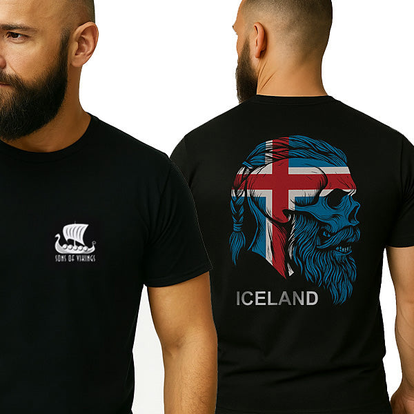 Iceland Skull T-Shirt - On Back
