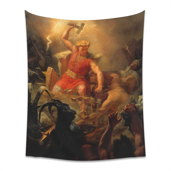 Thor's Fight with the Giants - Wall Tapestry