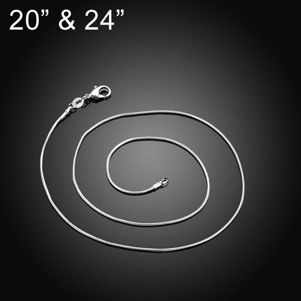 Silver Plated Snake Chain - 1mm