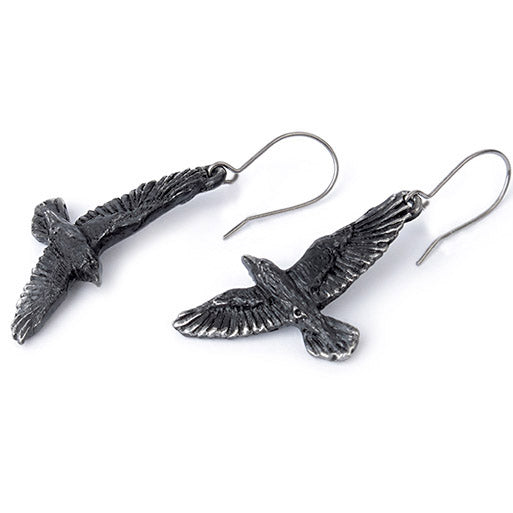 Black Raven Earrings