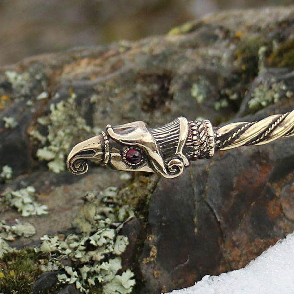 Brass Raven Torc
