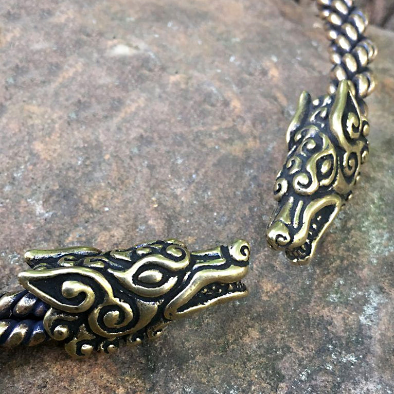 Wolf Torc (Heavy Braid) - Bronze
