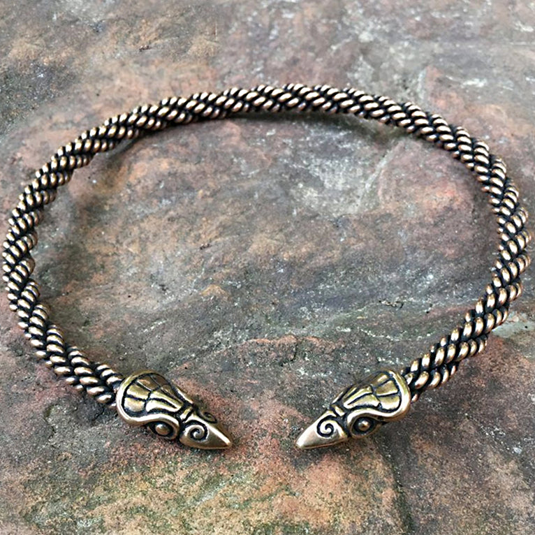 Raven Torc (Medium Braid) - Bronze