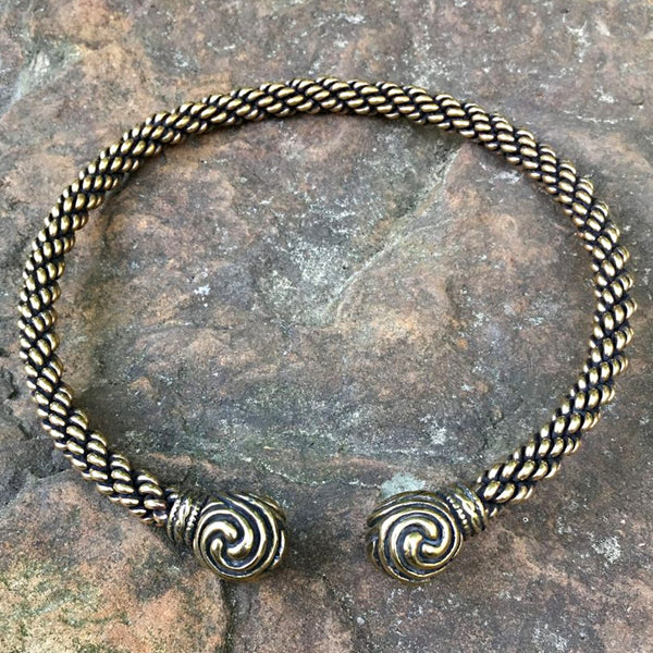 Triskele Torc (Heavy Braid) - Bronze