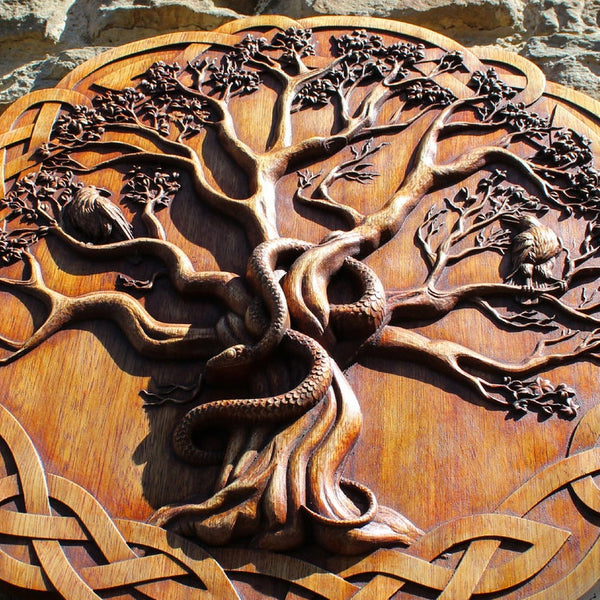 Wooden Yggdrasil Wall Art