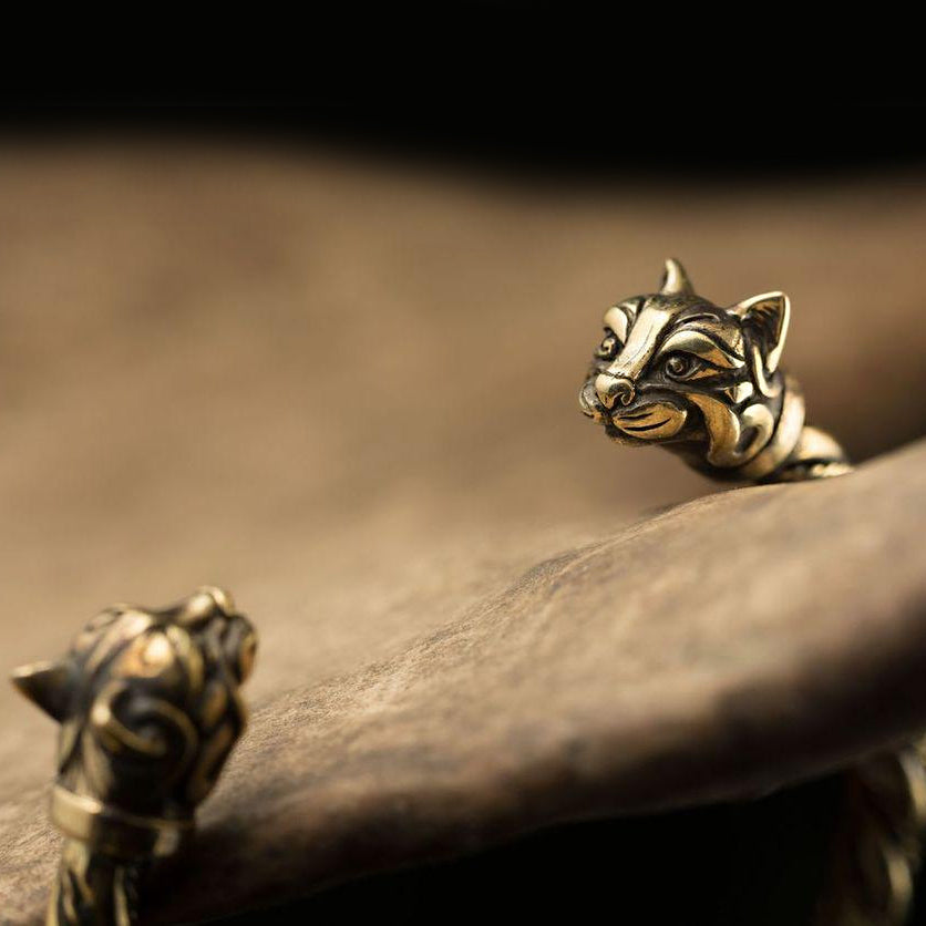 Cats of Freya Bracelet - Brass