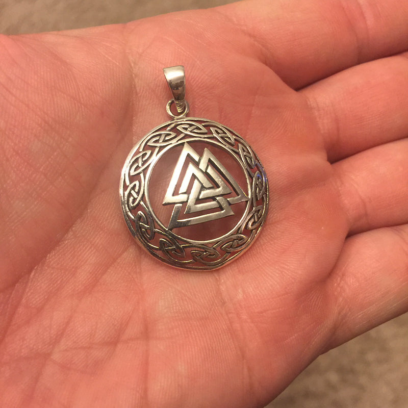 Valknut and Knots Pendant - Sterling Silver