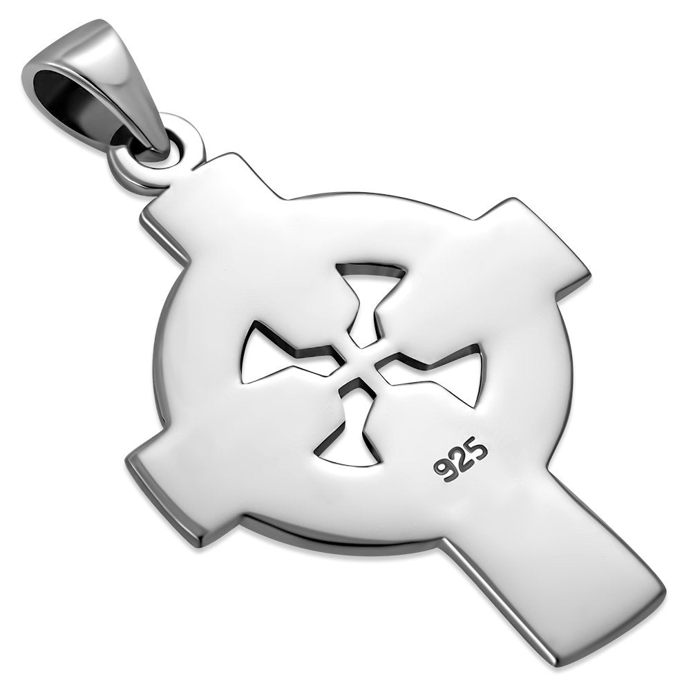 Celtic Trinity Cross Pendant - Sterling Silver