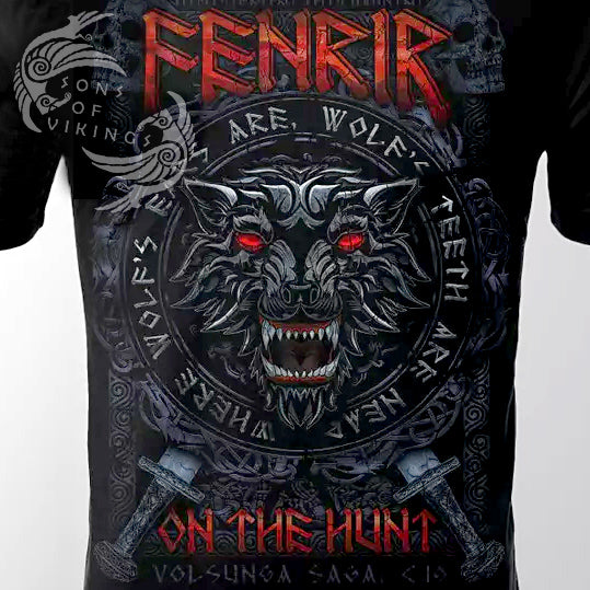 Fenrir on the Hunt T-Shirt (size Small only)