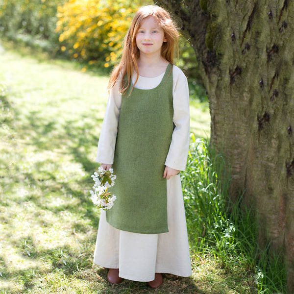 Girl's Viking Under Dress - Cotton, Young Child's Burgundy Tan Dresses –  Sons of Vikings