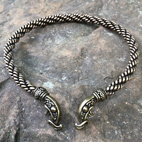 Raven Torc (Heavy Braid) - Bronze