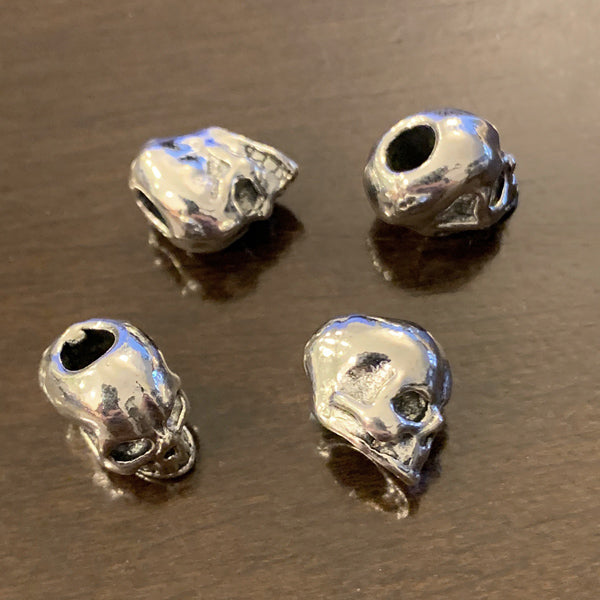 Pair of Human Skull Beard Beads