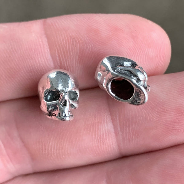 Pair of Human Skull Beard Beads