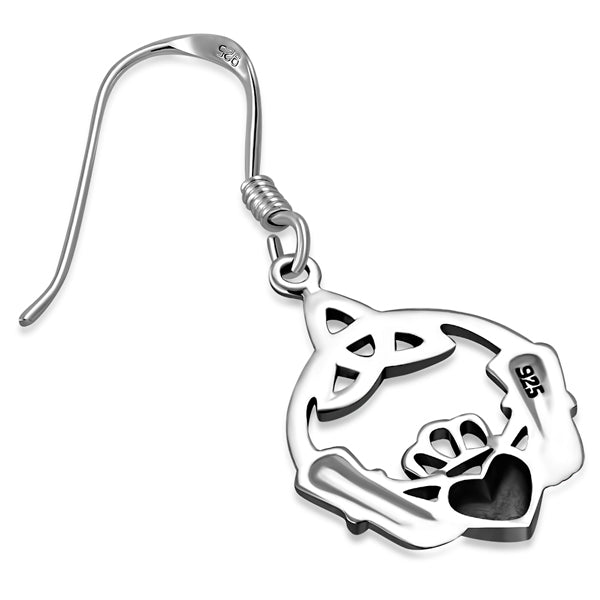 Irish Claddagh Earrings - Sterling Silver