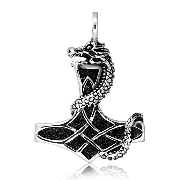 Jormungand Mjolnir - Sterling Silver